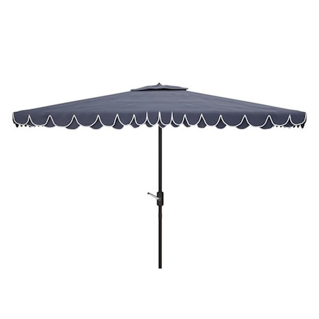 Safavieh 6.5 x 10 in. Elegant Rectangle Umbrella, Navy & White PAT8306A